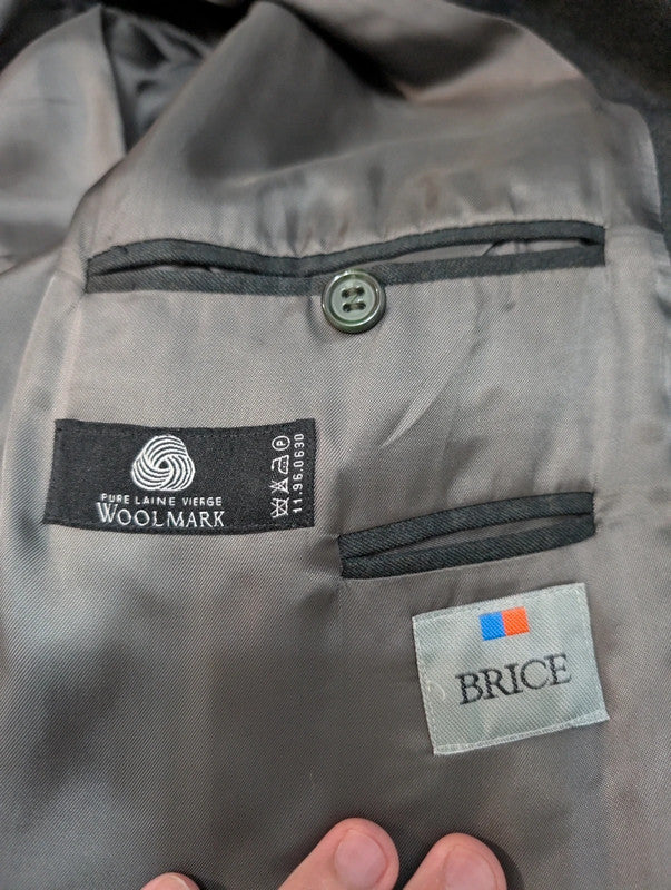 Légendaire costume croisé gris vert en flanelle