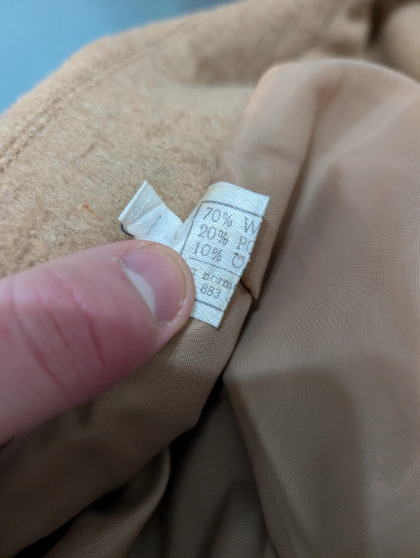 Angélique manteau loden camel en laine