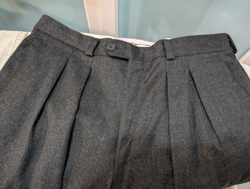 Sublime costume gris en flanelle de laine