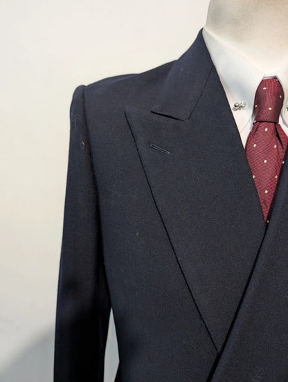 Incroyable costume croisé bespoke en laine