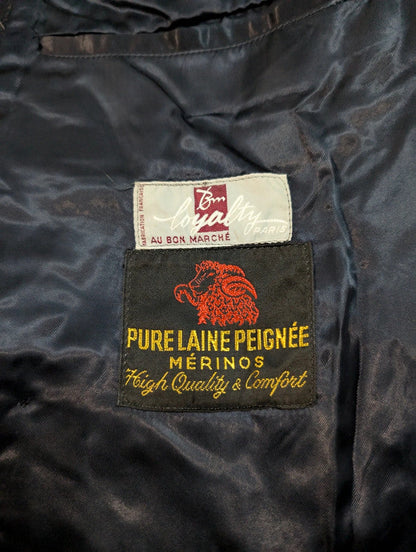 Légendaire manteau croisé bleu marine en laine