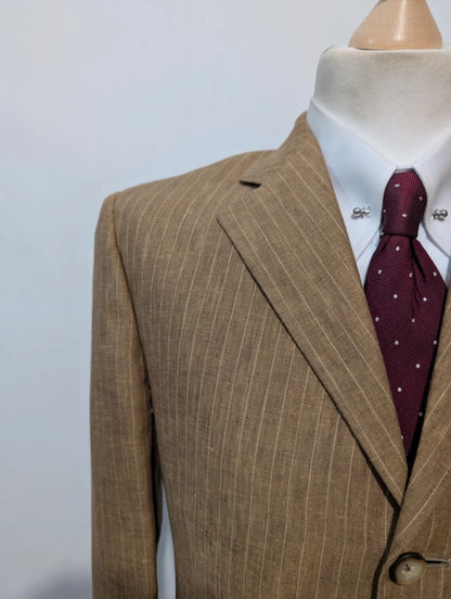 Spectaculaire costume pinstripe en lin
