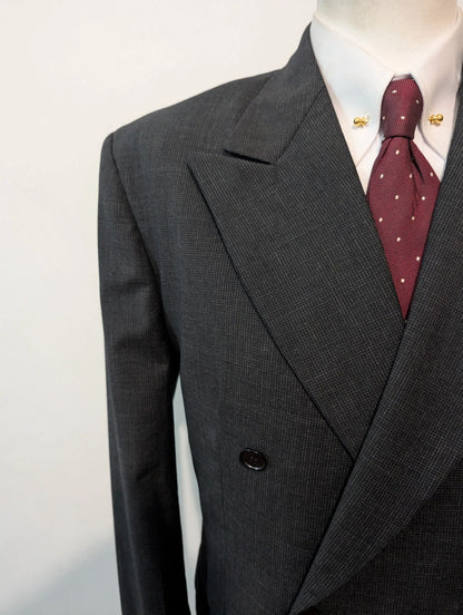 Fabuleux costume croisé gris en laine
