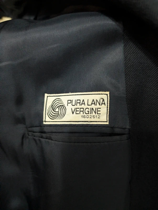 Fabelhafte, zweireihige dunkelblaue Wolljacke
