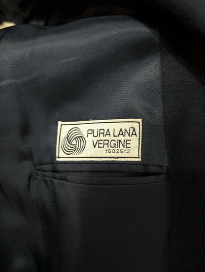 Fabelhafte, zweireihige dunkelblaue Wolljacke