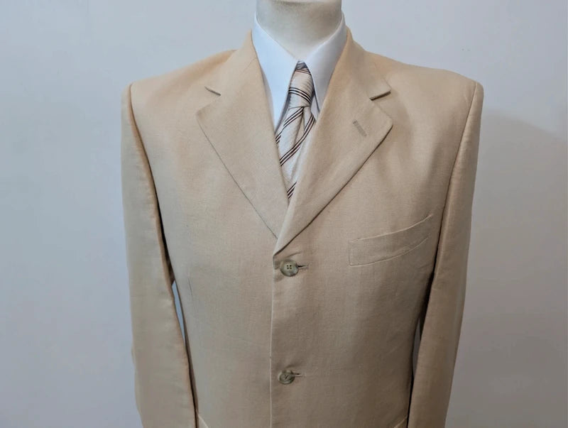 Beige linen suit
