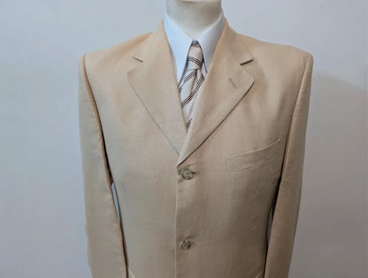 Beige linen suit