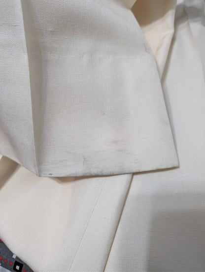 Angelique zweireihiger cremefarbener Seidenanzug