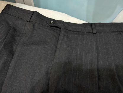 Méchant costume croisé pinstripe en laine