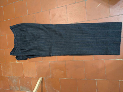 Méchant costume croisé chalkstripe en flanelle de laine