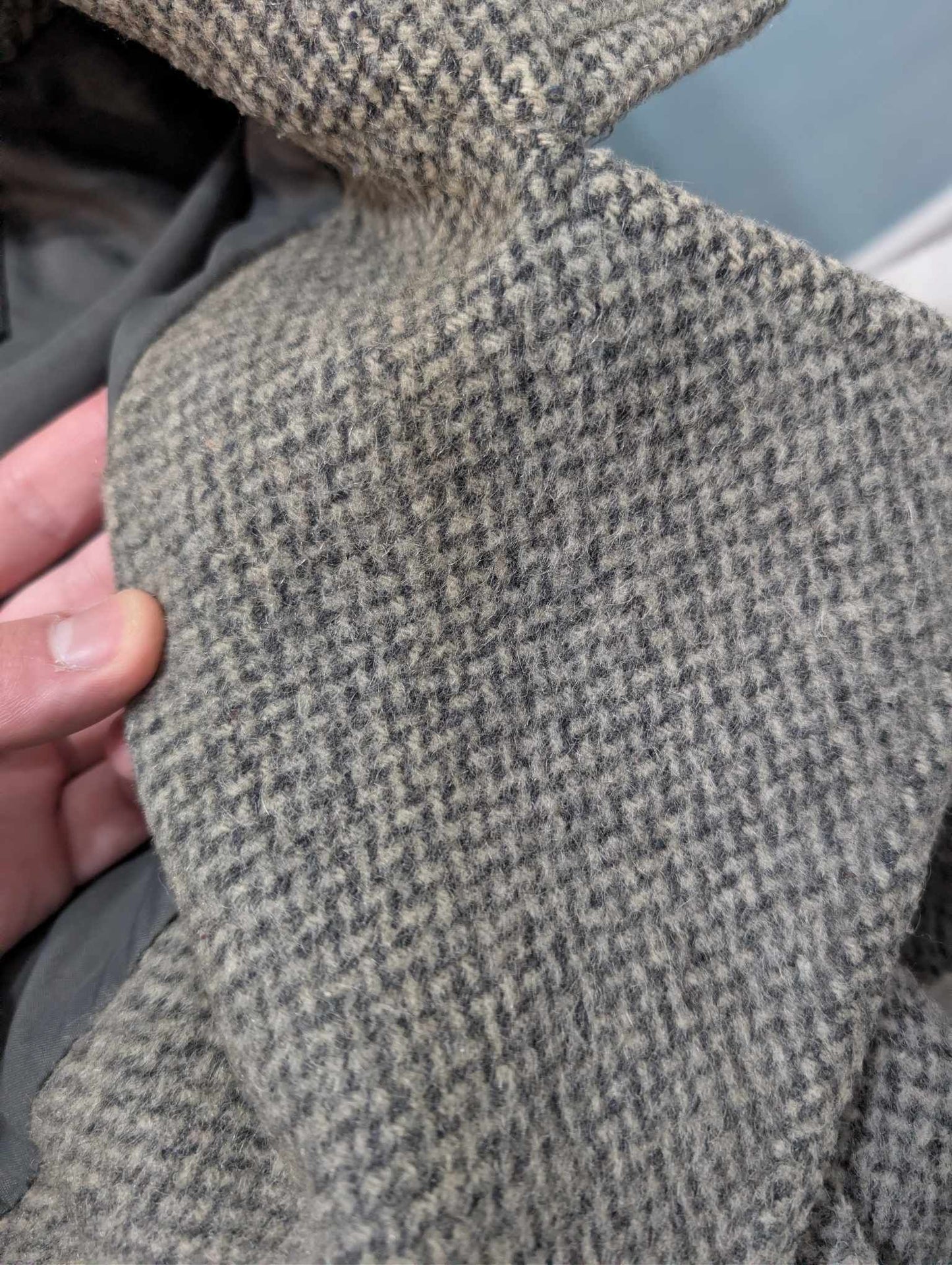 Robuste trench coat en tweed