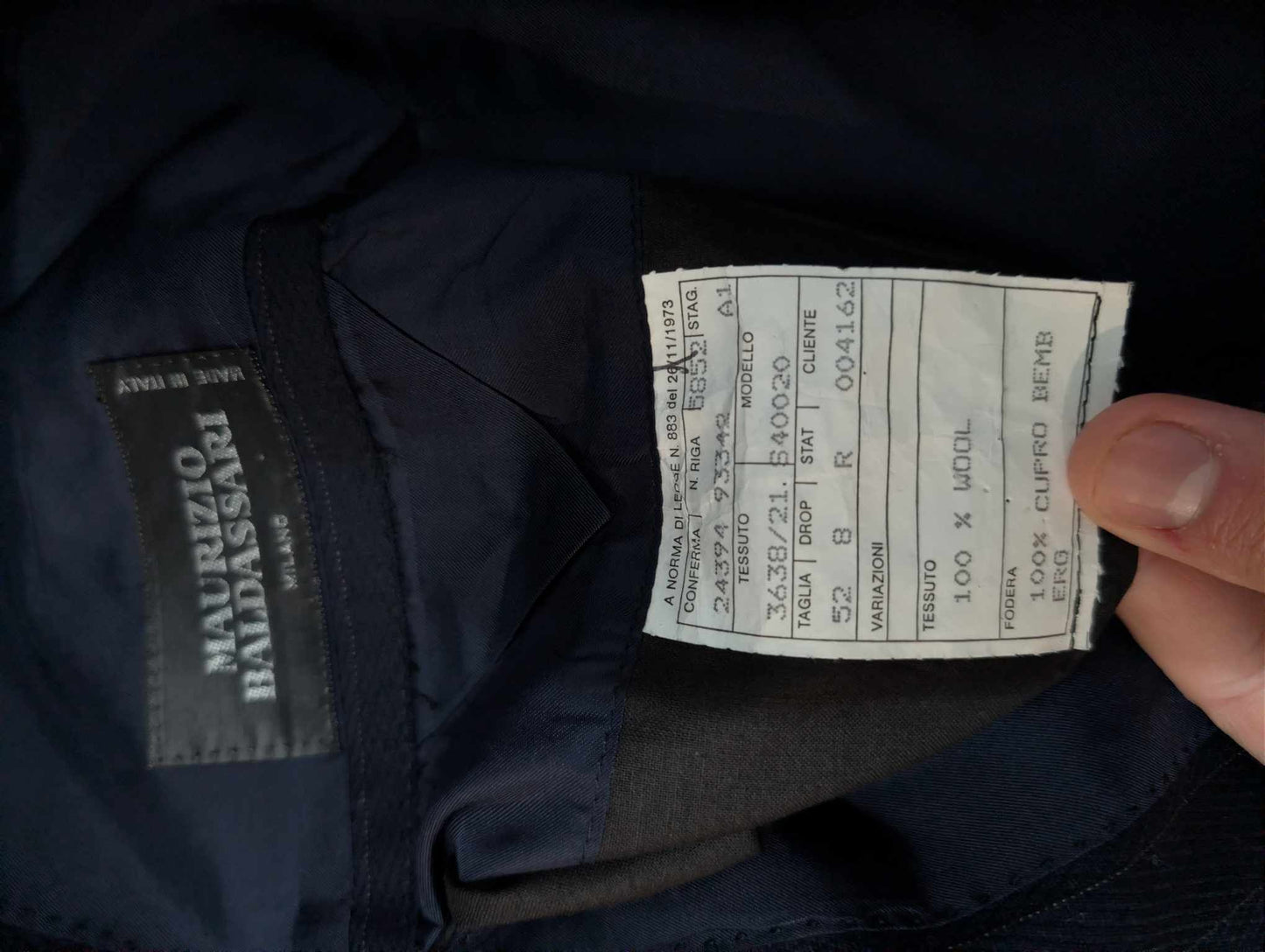 Magnifique costume croisé pinstripe en laine