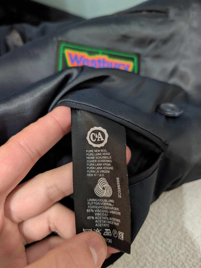 Géant costume croisé pinstripe en laine