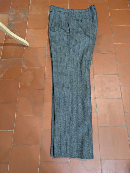 Superbe costume croisé gris en flanelle