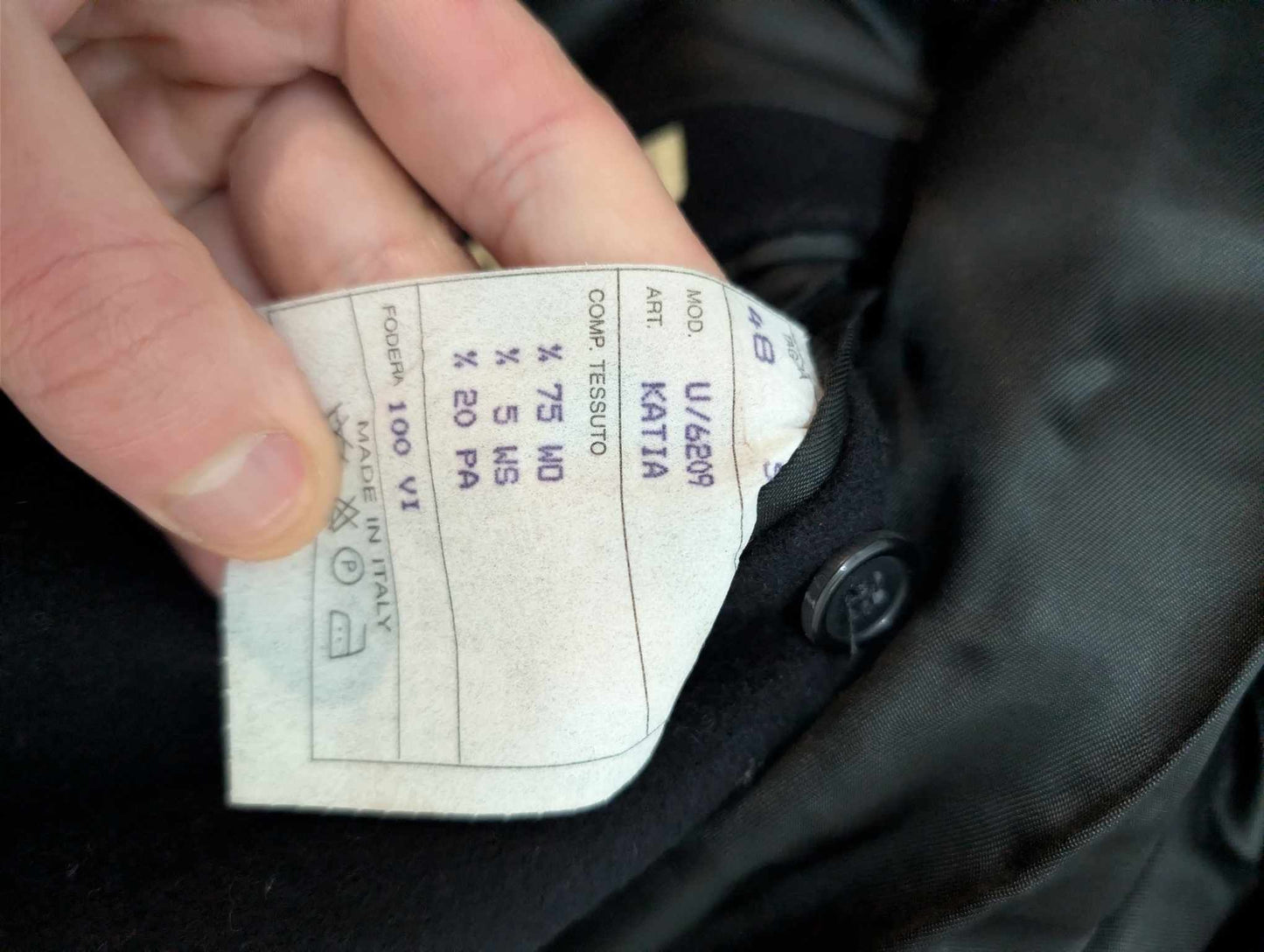 Élégant manteau noir en laine