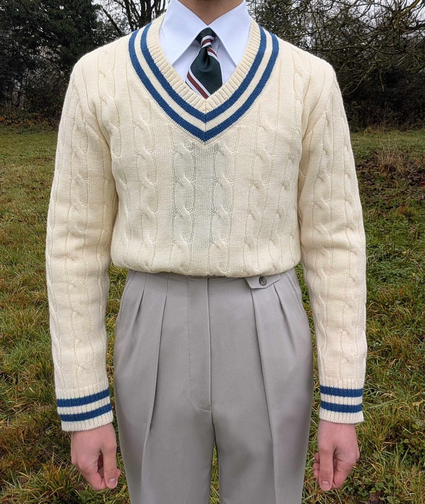 Pull cricket en 100% laine merinos