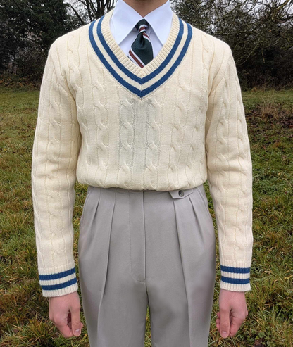 Pull cricket en 100% laine merinos