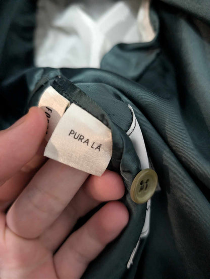 Magnifique costume croisé vert en laine