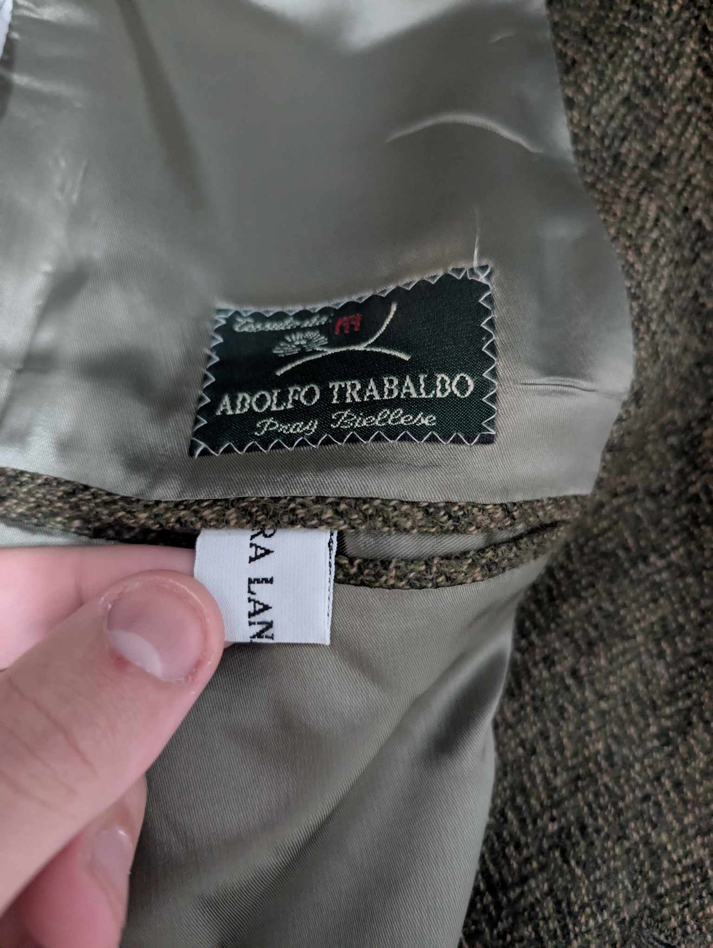 Élégante veste verte en tweed