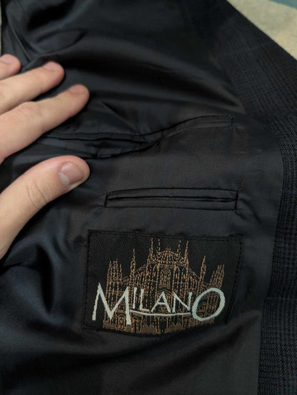 Magnifique costume croisé bleu a carreau