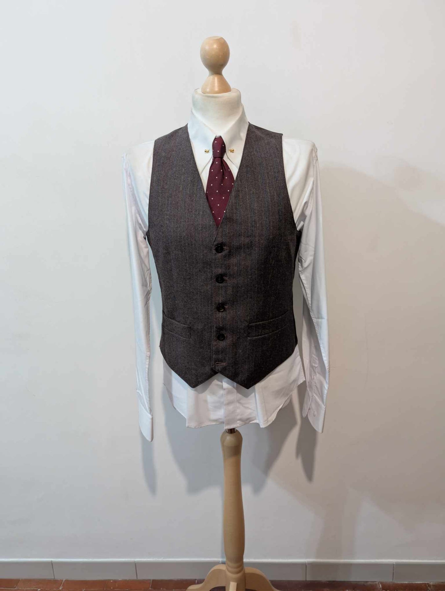 Magnifique costume 3 pièces gris violet