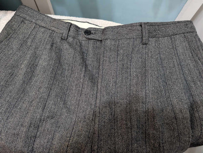 Superbe costume croisé gris en flanelle