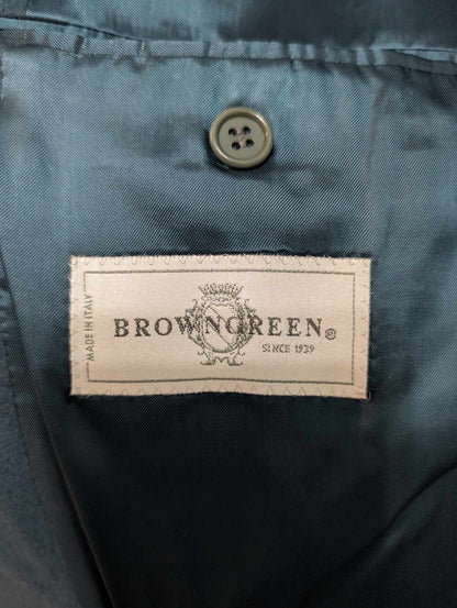 Mignonne veste verte bleu en flanelle de laine
