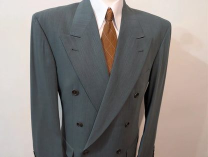 Legendärer grüner, zweireihiger Wollanzug