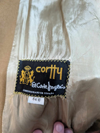 Lumineux manteau camel croisé en laine