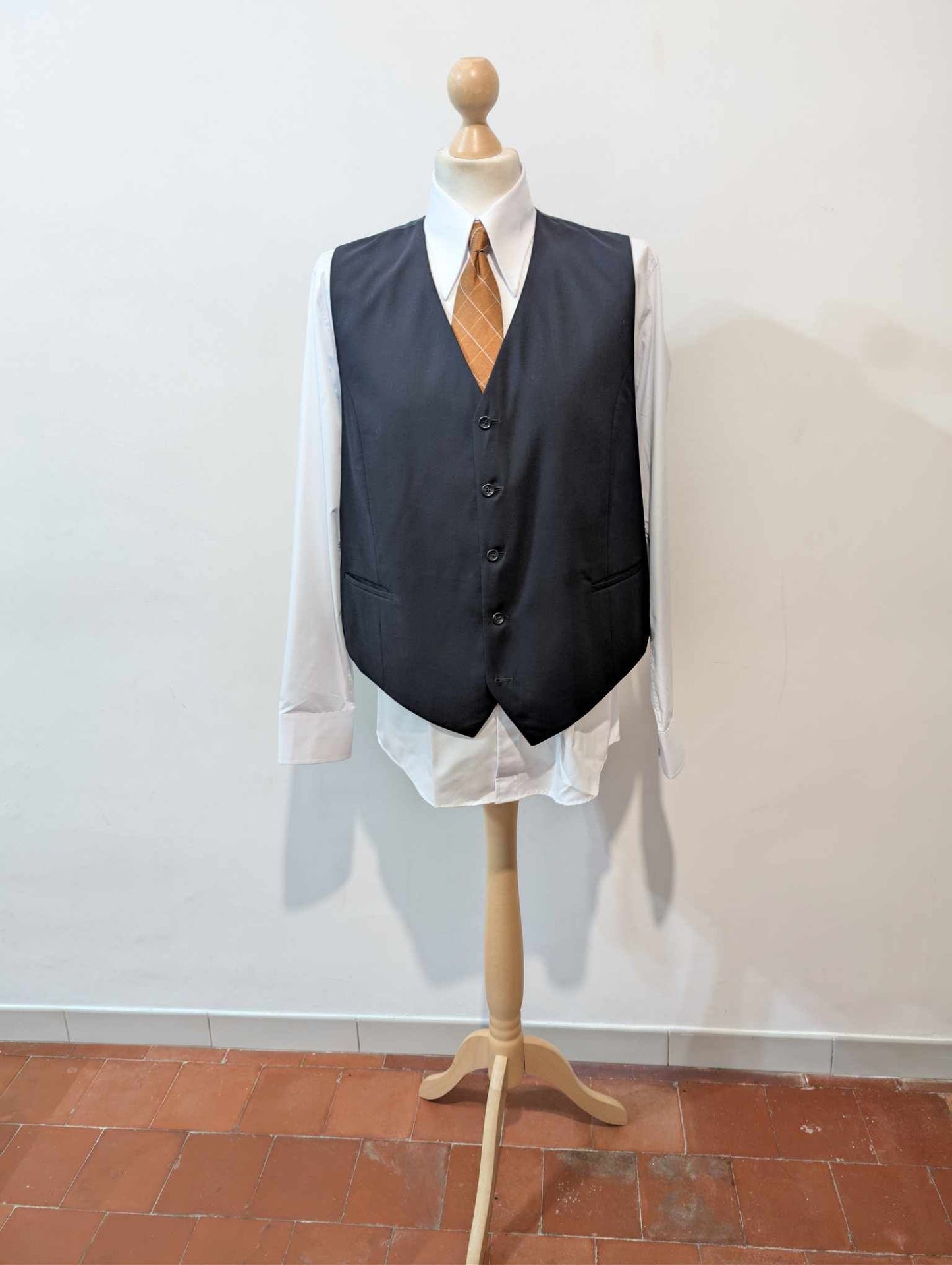 Géant costume croisé pinstripe en laine