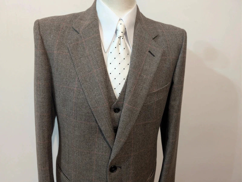 Fabuleux costumes 3 pièces à motif prince de Galles