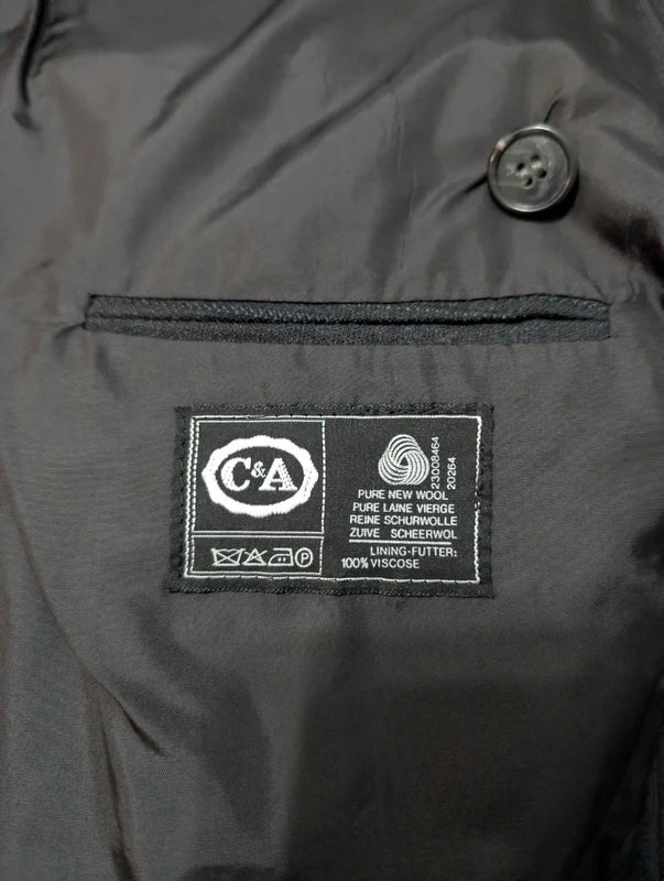 Prächtiger, zweireihiger, gestreifter Wollanzug