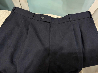 Chouet costume croisé bleu marine en laine