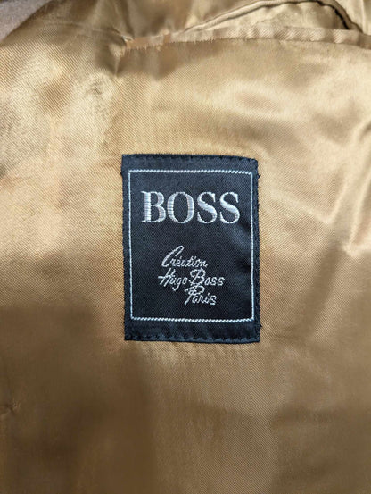 Lumineux manteau croisé camel en laine