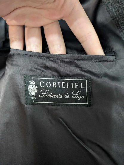 Magnifique costume croisé gris en flanelle