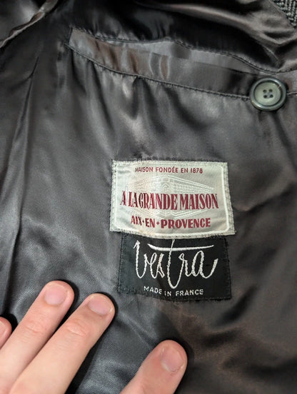 Magnifique manteau croisé en tweed