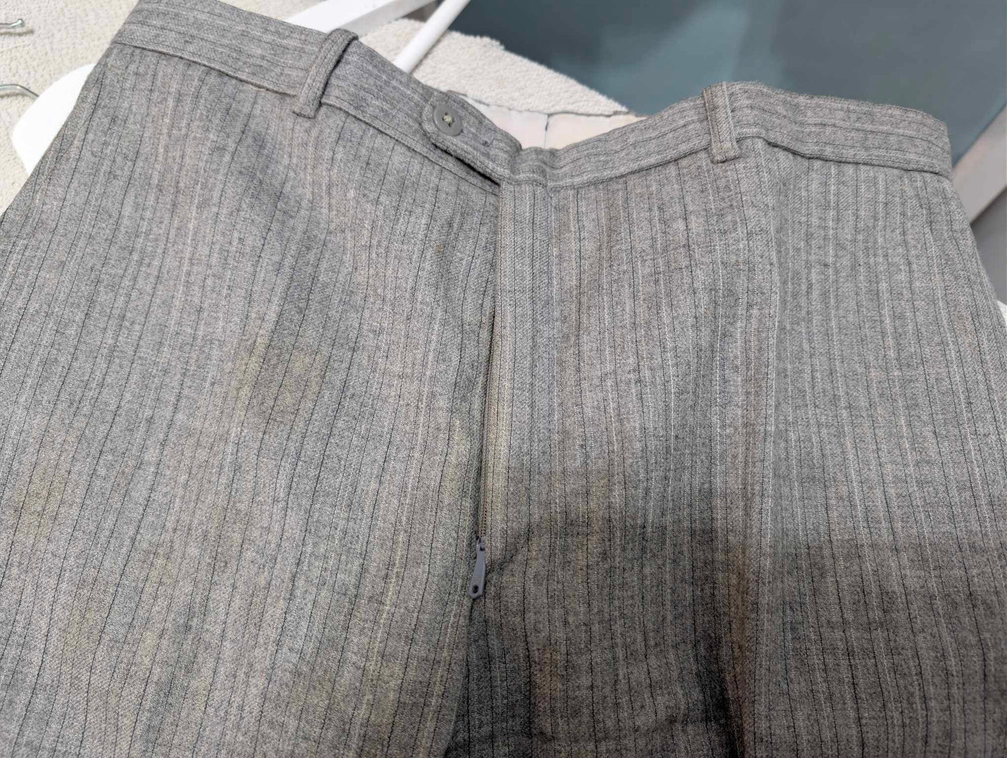 Magnifique costumes pinstripe en flanelle lourdes