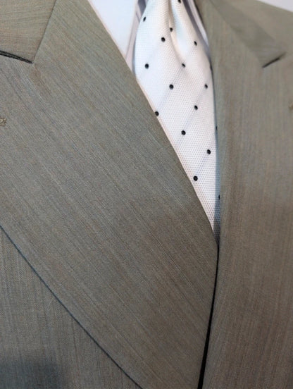 Fabuleux costumes croisé vert en laine