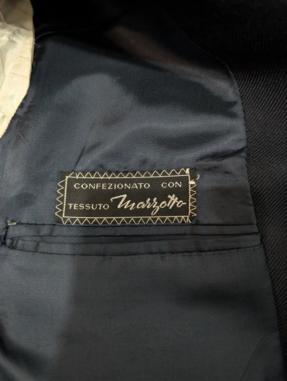 Eleganter marineblauer 3-teiliger Wollanzug