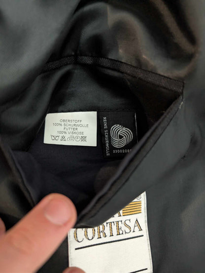 Méchant costume croisé pinstripe en laine