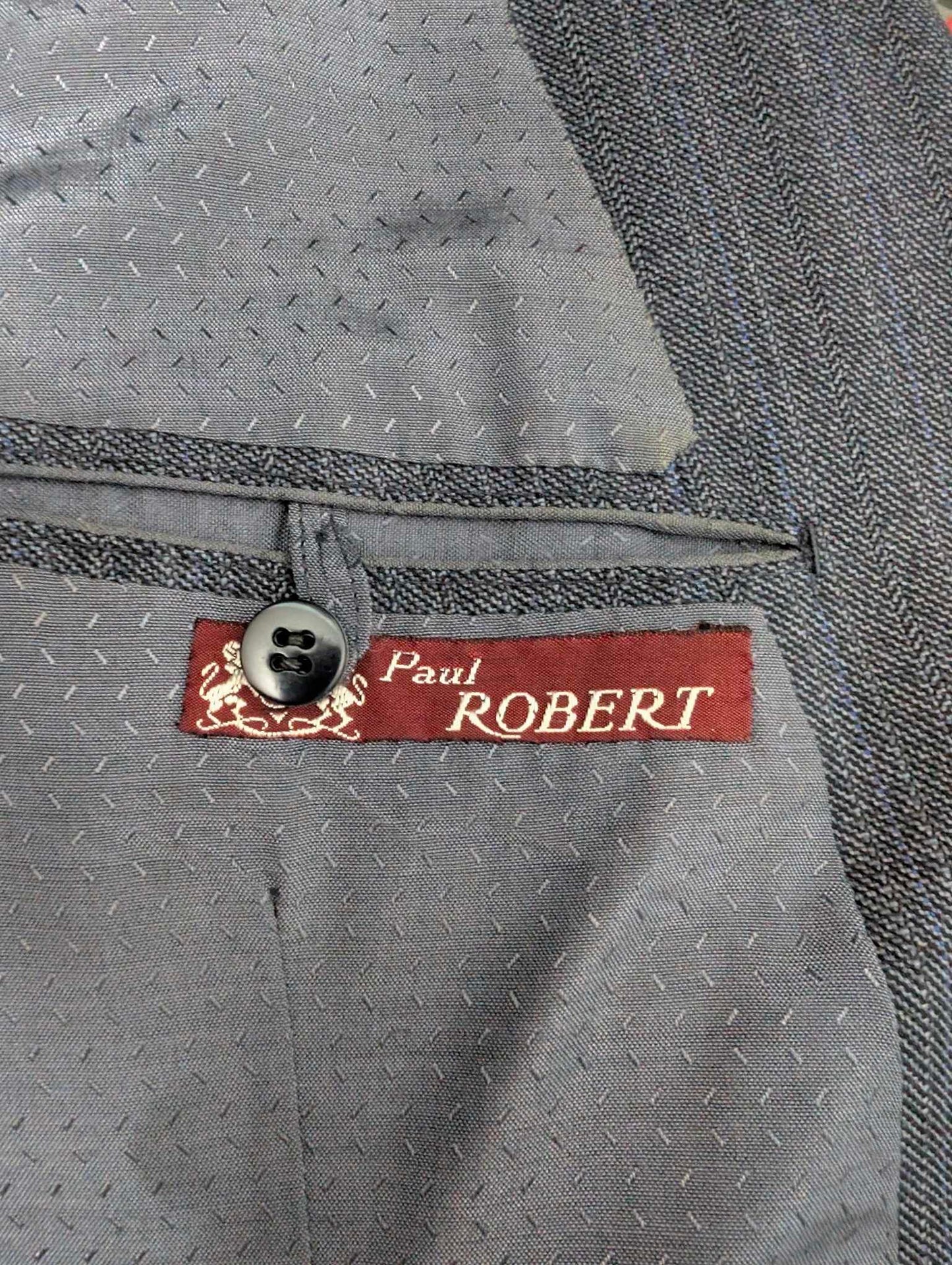 Prächtiger, zweireihiger, gestreifter Wollanzug