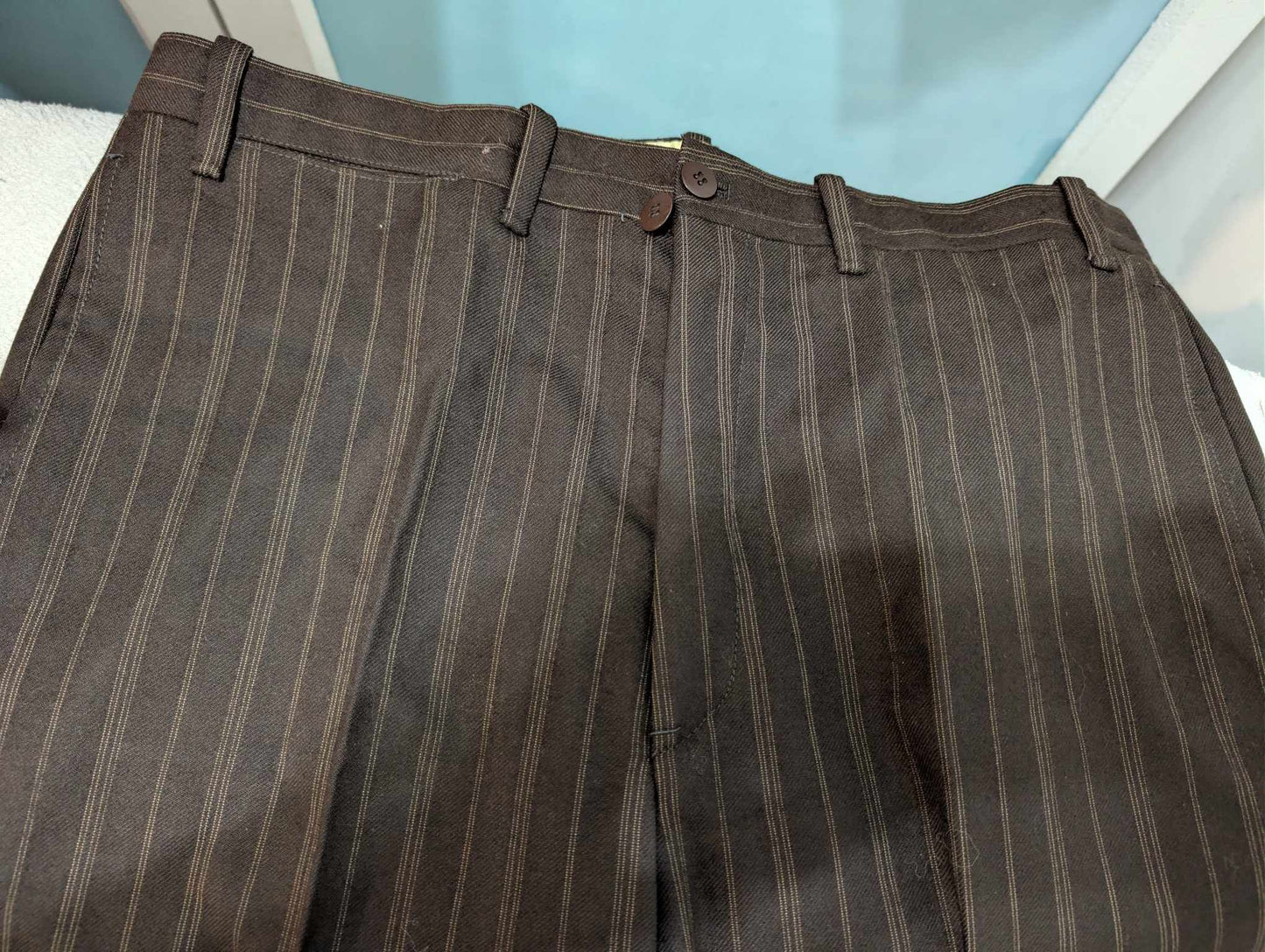 Fabuleux costume 3 pièces pinstripe en laine