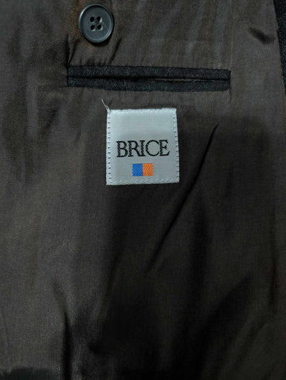 mystérieux costume croisé gris en flanelle