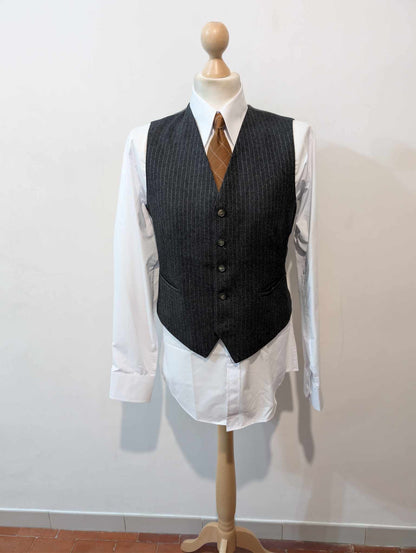 Incroyable costume 3 pièces pinstripe en flanelle lourde