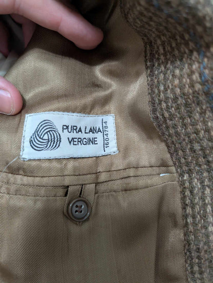 Incroyable veste marron en tweed épais