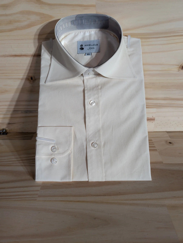 Chemise en Coton avec col Italien 10cm