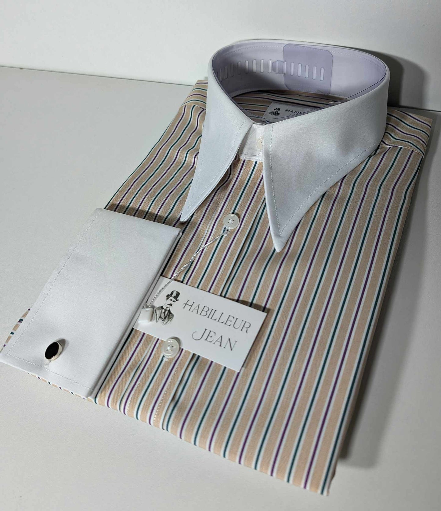 Chemise Winchester à rayures col en pointe