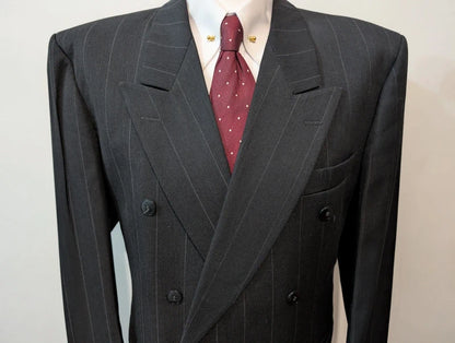 Effroyable costume croisé chalkstripe en laine