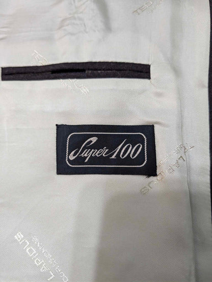 Außergewöhnlicher, zweireihiger, violetter Anzug aus schwerem Flanell