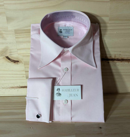 Double-twisted French collar shirt